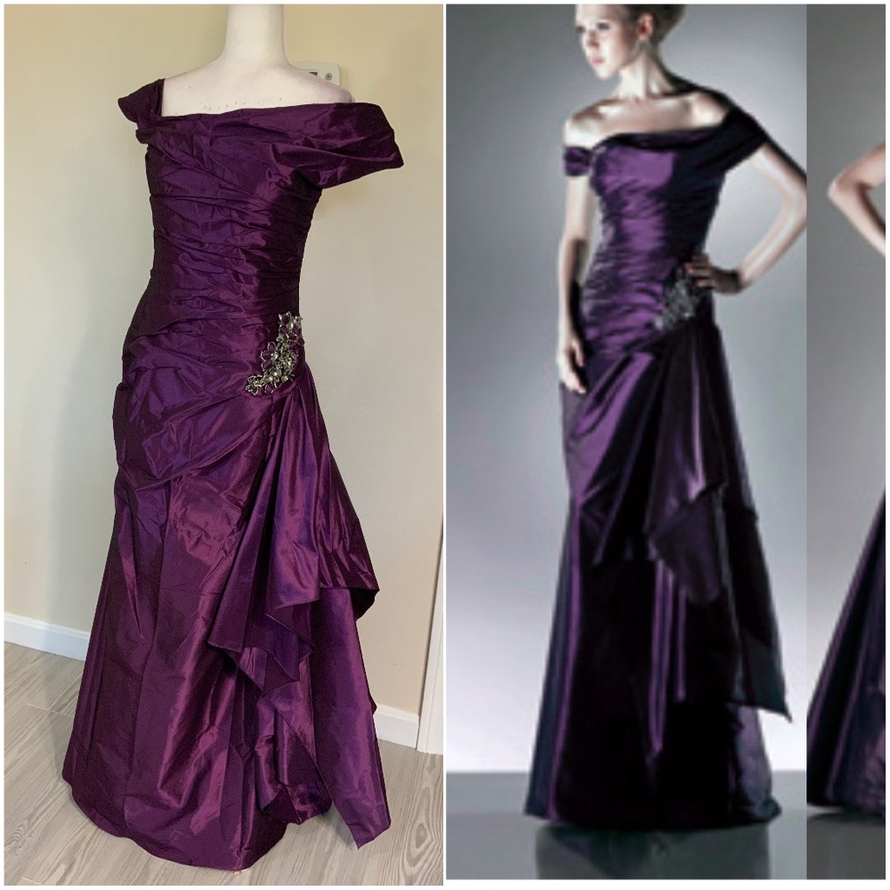 Enzoani royal satin with side gather